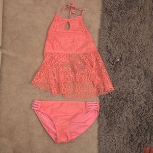 gossip girl sz 14 pink tankini set